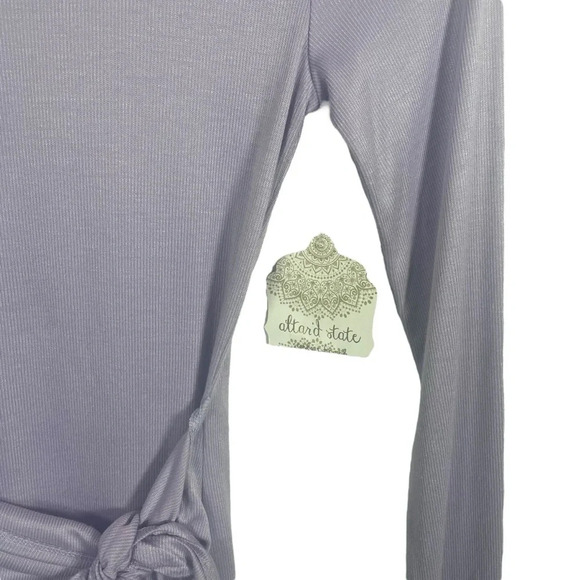 NWT Altar’d State Tatia Faux Wrap Ribbed Bodycon Dress in Lavender Size XS - Picture 5 of 11